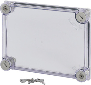 Gehäuse-Deckel abschliessbar transparent rauchgrau