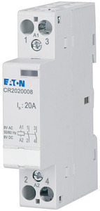 Installationsschütz 20A 8V AC/DC 2S