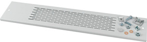Frontabdeckung, +Montageset, vertik al, leer, HxB=100x425mm, grau
