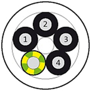 Kabeltrommel 100m PUR gelb 5x0,75qmm UL/CSA