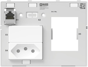 Modlink MSDD Kombieinsatz 2-fach 1xRJ45 Bu/Bu + Auschnitt für 2 pol.FI/LS