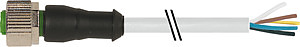M12 Buchse gerade PVC-JB 5x0,34 grau 15m