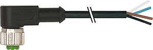M12 Bu. gew. mit freiem Leitungsend PVC-OB 4x0,34 schwarz UL, CSA 17m