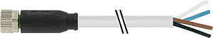 M8 Steckverbinder PVC-OB 4x0,25 grau 15m