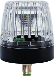 Comlight56 LED Signalleuchte klar mit 4 pol. M12 Stecker Abgang nach unten