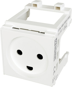 Schaltschranksteckdose 250V AC/13A Modlink Dänemark Federkraft