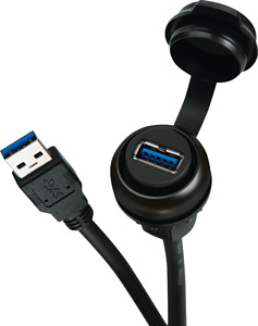MSDD Einbaudose schwarz USB 3.0 BF