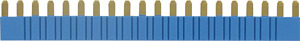 Potentialsteckbrücke 10-fach Miro steckbar Kammbrücke blau