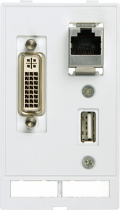 Datensteckverbindereinsatz USB+RJ45 Modlink 1xUSB Bu/Bu+1xRJ45+1xDVI