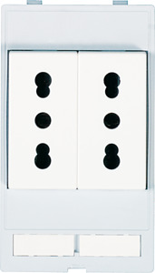 Steckdosenmodul 250V AC/16A Modlink Italien 2-fach
