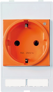 Steckdosenmodul 250V AC/16A Modlink VDE orange