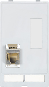 Datensteckverb.einsatz RJ45/45+9-p. Modlink 1xRJ45/45+9-p. Blindplatte