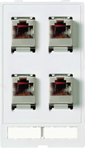 Datensteckverb.einsatz 4xRJ45/45 Modlink 4xRJ45/45 geschirmt