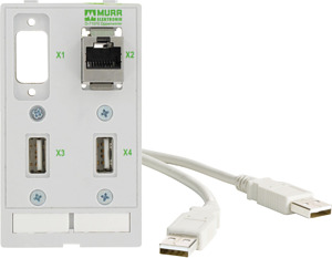 Datenst.einsatz SUB-D9+RJ45+2xUSB Modlink SubD9 Ausschnitt+RJ45+2xUSB