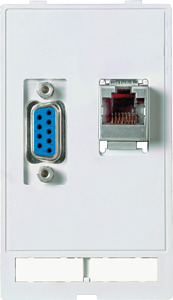 Datensteckv.einsatz 9-p.+RJ45/45 Modlink 9-p. Buchse/Buchse+RJ45/45