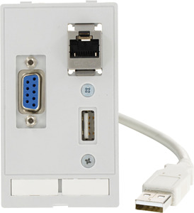 Datensteck.einsatz 9-p.+RJ45/45+USB