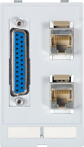 Datenst.einsatz 25-p.+2xRJ45/45 Modlink 25-pol. Bu/Stift+2xRJ45/45