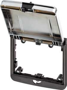 Modlink MSDD Frontplattenschnittste Rahmenmodul 2-fach metallic