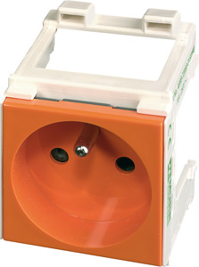 Schaltschranksteckdose 250V AC/16A Modlink Frankreich (UTE) orange