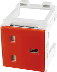 Schaltschranksteckdose 250V AC/13A Modlink Großbritannien/BS orange