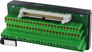 Übergabebaustein 24V DC/1A Flachbandleiste m.LED TS/Schraubkl.