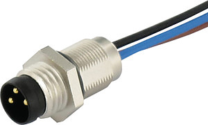 Flanschstecker M8 1-3-4 Kabel 3x0,25qmm 0,2m