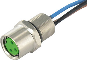 M8-Flanschdose 1-3-4 Kabel 0,2m