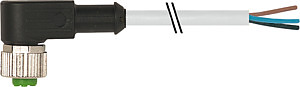 M12 Steckverbinder gewinkelt PVC-OB 3x0,34 grau 15m