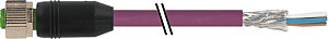 M12 Bu 0° freies Ltg.-ende DeviceNe PUR AWG24+AWG22 geschirmt vt UL/CSA