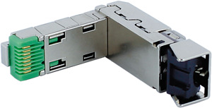 RJ45 Heavy Duty Stecker 90° oben 8