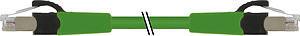 RJ45 St. 0° / RJ45 St. 0° Cabinet-L FRNC/LS0H 4x2xAWG26 geschirmt gn 0