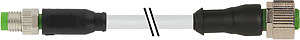 Rundsteckverbinder PUR-OB 3x0,25 grau schleppk. 3,5m