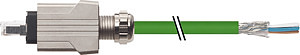 RJ45 Push Pull 0° freies Ltg.-ende, PUR 2x2xAWG22 geschirmt gn UL/CSA 1
