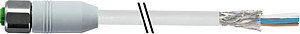 M12 Bu. 0° geschirmt freies Ltg.-en PVC 5x0.34 geschirmt gr UL/CSA 25m