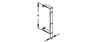 Stossstellenabdeckung 170x61mm pulverbeschichtet Sonderfarbe