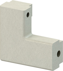 GFK-Wandbef.winkel 90x95mm Polyester glasfaserverstärkt RAL 70