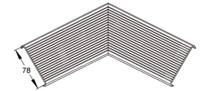 Deckel Pultka.Inneneck 90°kannelier Kunststoff PVC-hart RAL 7030 steing
