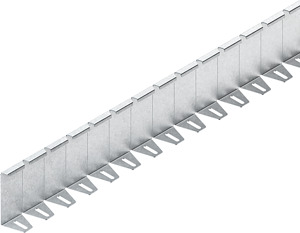 Trennsteg, flexibel, 108x1000 mm, t =1,5 mm, Stahl, bandverzinkt DIN EN