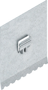 Trennprofil Halteplatte, selbstrast end, 97x83 mm, t=0,9 mm, Stahl, ban