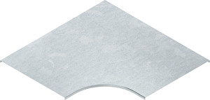 Deckel f.Bogen 90° b= 104mm bandverzinkt DIN EN 10346