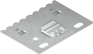 Trennsteghalteplatte 59x83mm bandverzinkt t=0,9 mm