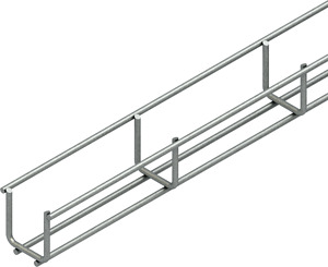 U-Gitterrinne 40x40mm d=35mm Edelstahl Werkstoff-Nr.: 1.4301 geb