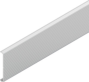 GK-Deckel kanneliert 78x2000mm Kunststoff PVC-hart RAL 9005 schwar