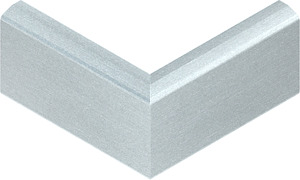 GK-Ausseneckblende glatt h=38mm Aluminium naturanodisiert