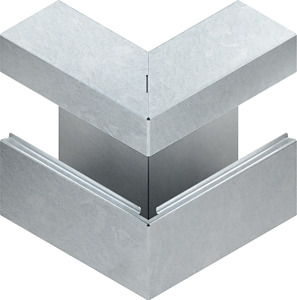 GK-Ausseneck 90° 213x100mm einzügig asym.bandverzinkt DIN EN 1