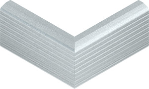 GK-Ausseneckblen.kannel.h=38mm Aluminium pulverbeschichtet