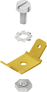 Flachstecker 6,3mm Messing