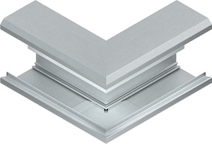 GK-Ausseneck 90° 110x69mm einzügig symm.Aluminium pulverbesch