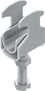Rohrschelle für Rohr-d=10mm Edelstahl m.Dehnungsausgleich