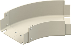 GFK-Bogen 45° 80x150mm m.angeform.Verbinder Polyester